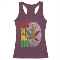 Funny Jamaica Rasta Cannabis Weed Racerback Tank Top Its In My DNA - Wonder Print Shop