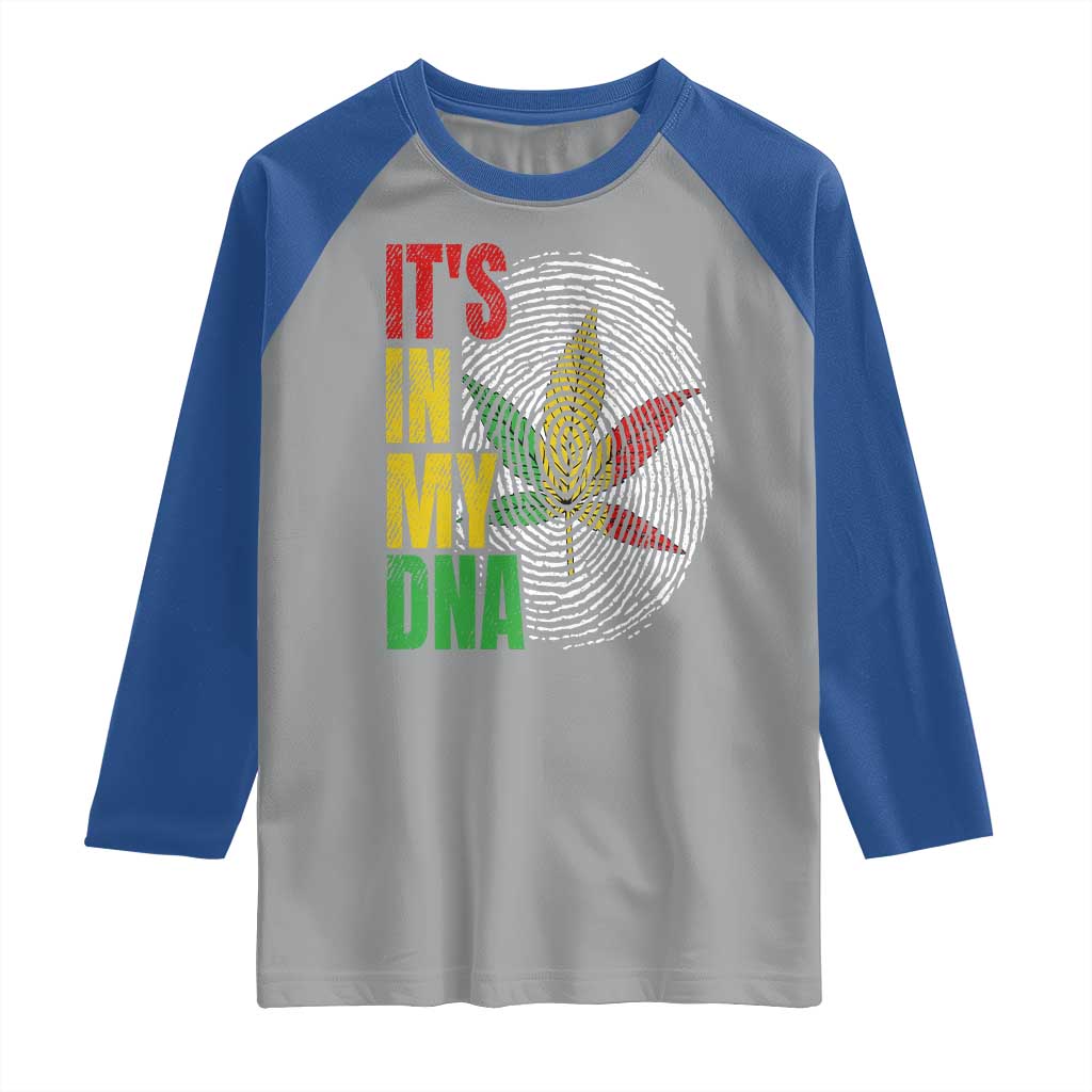 Funny Jamaica Rasta Cannabis Weed Raglan Shirt Its In My DNA - Wonder Print Shop