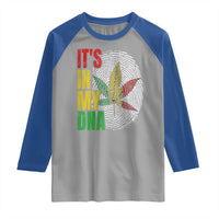 Funny Jamaica Rasta Cannabis Weed Raglan Shirt Its In My DNA - Wonder Print Shop