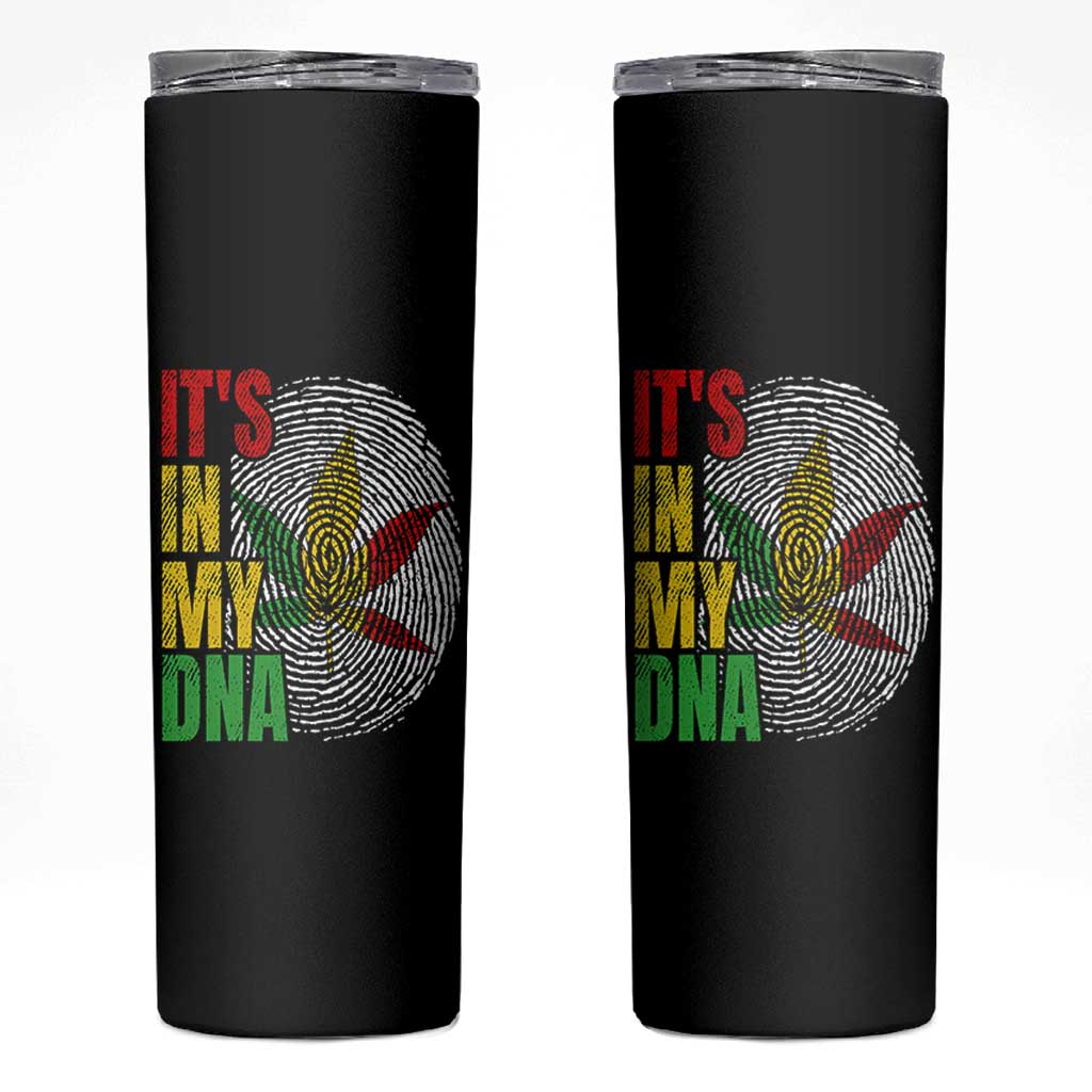 Funny Jamaica Rasta Cannabis Weed Skinny Tumbler Its In My DNA - Wonder Print Shop