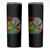 Funny Jamaica Rasta Cannabis Weed Skinny Tumbler Its In My DNA - Wonder Print Shop