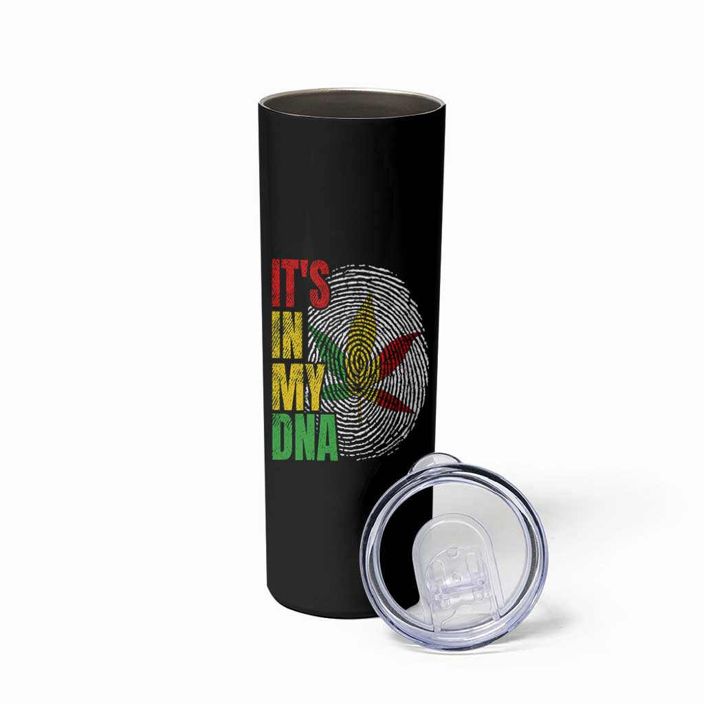 Funny Jamaica Rasta Cannabis Weed Skinny Tumbler Its In My DNA - Wonder Print Shop