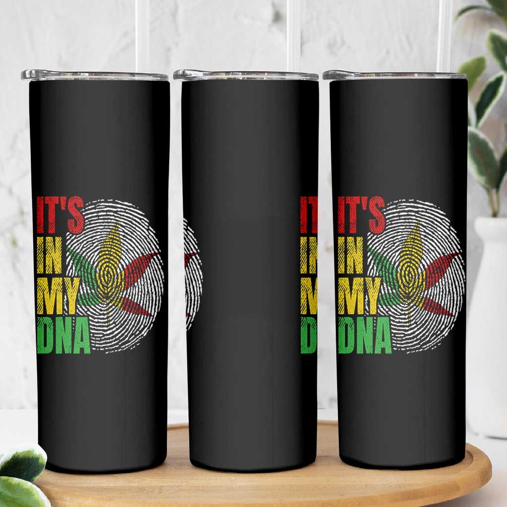 Funny Jamaica Rasta Cannabis Weed Skinny Tumbler Its In My DNA - Wonder Print Shop