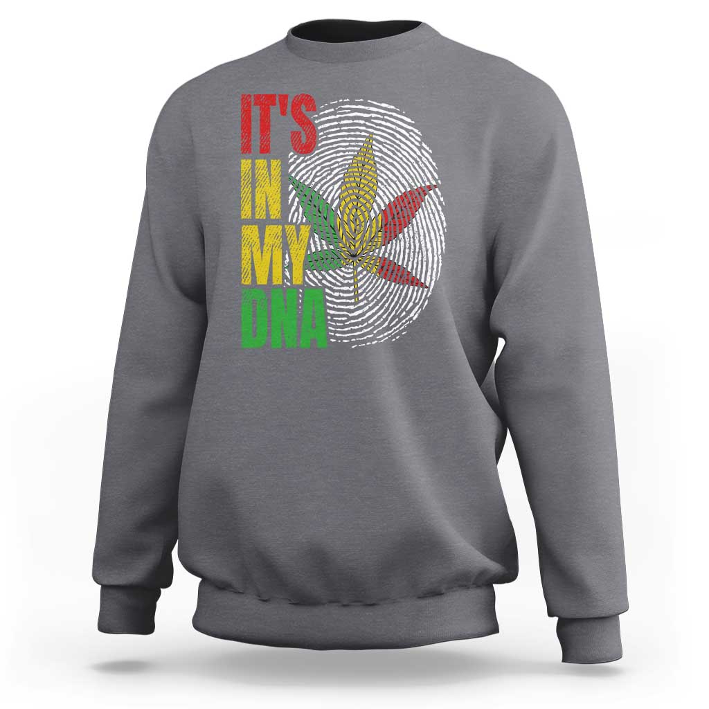 Funny Jamaica Rasta Cannabis Weed Sweatshirt Its In My DNA - Wonder Print Shop