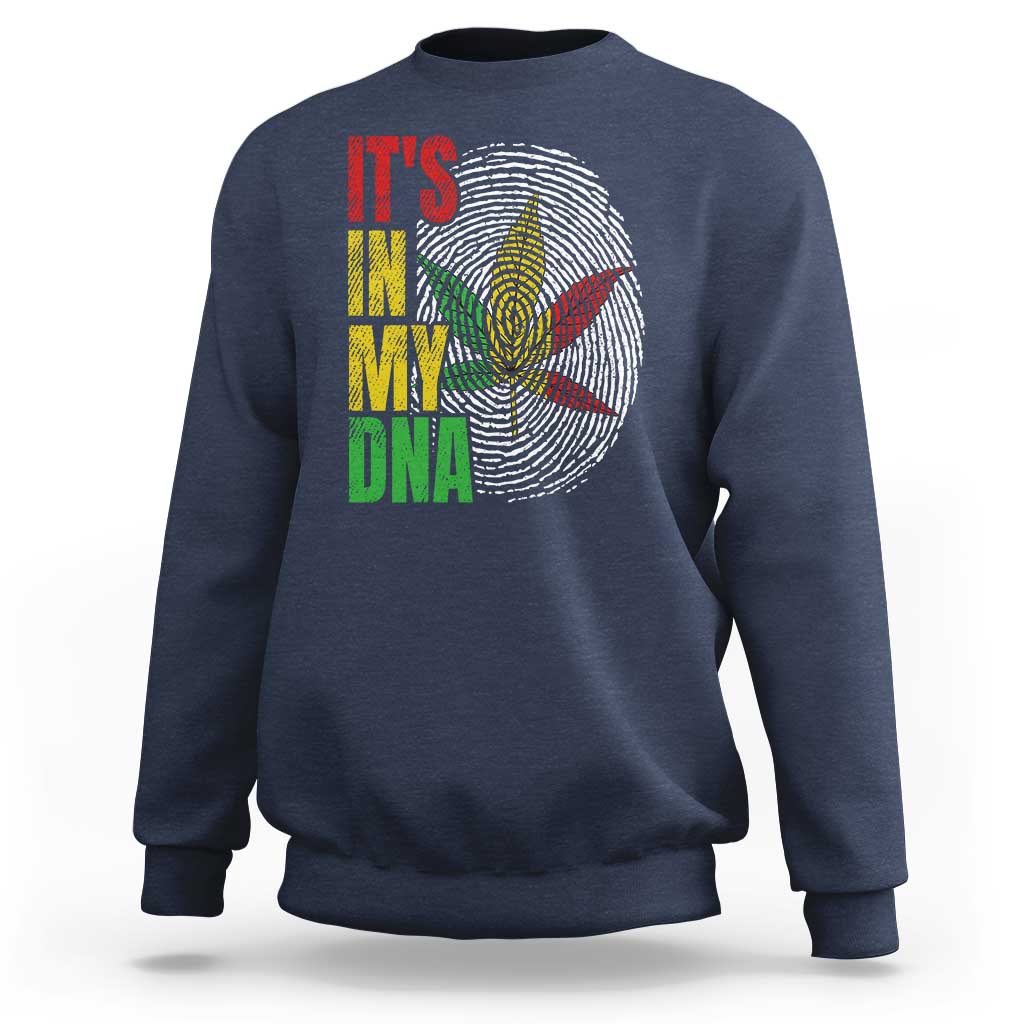 Funny Jamaica Rasta Cannabis Weed Sweatshirt Its In My DNA - Wonder Print Shop