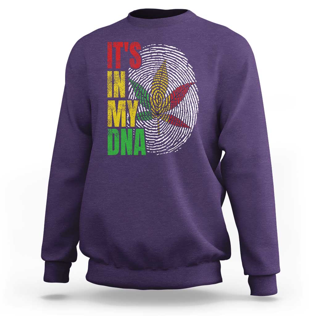 Funny Jamaica Rasta Cannabis Weed Sweatshirt Its In My DNA - Wonder Print Shop