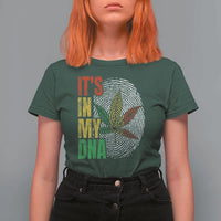 Funny Jamaica Rasta Cannabis Weed T Shirt For Women Its In My DNA - Wonder Print Shop