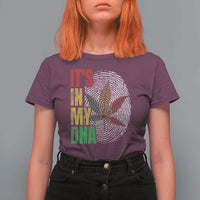 Funny Jamaica Rasta Cannabis Weed T Shirt For Women Its In My DNA - Wonder Print Shop