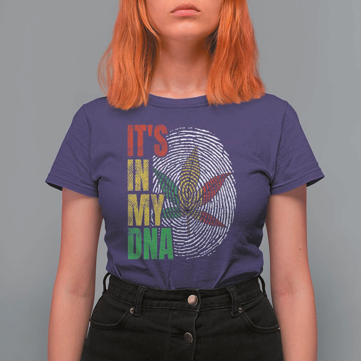 Funny Jamaica Rasta Cannabis Weed T Shirt For Women Its In My DNA - Wonder Print Shop