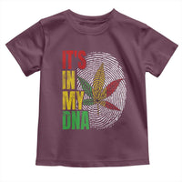 Funny Jamaica Rasta Cannabis Weed Toddler T Shirt Its In My DNA - Wonder Print Shop