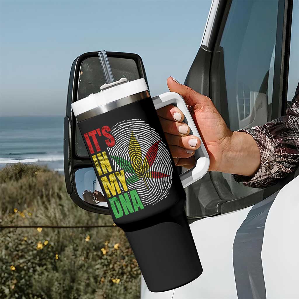 Funny Jamaica Rasta Cannabis Weed Tumbler With Handle Its In My DNA - Wonder Print Shop