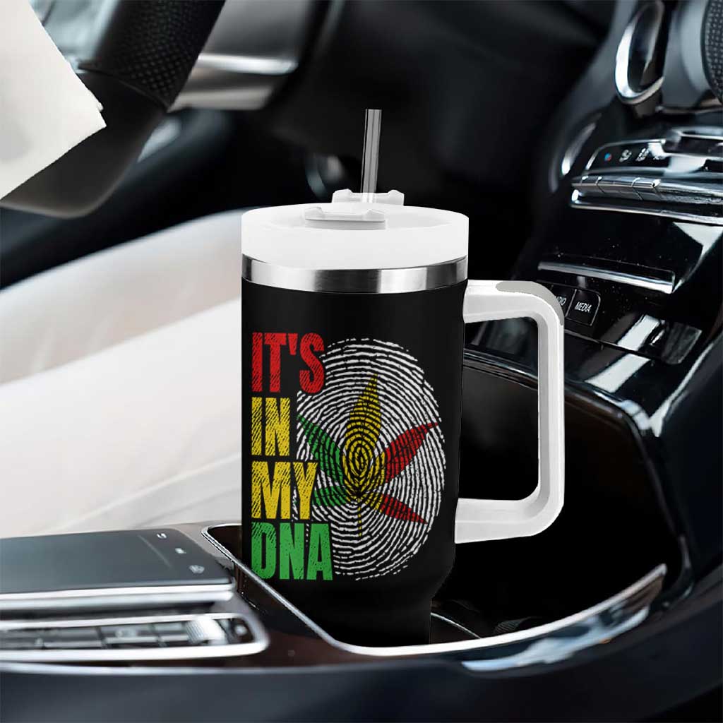 Funny Jamaica Rasta Cannabis Weed Tumbler With Handle Its In My DNA - Wonder Print Shop