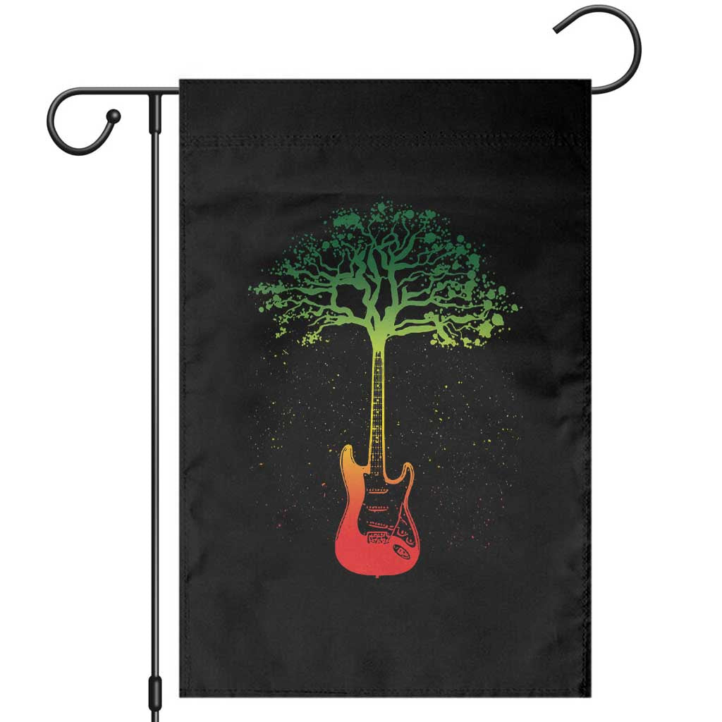 Reggae Music Guitar Rastafarian Roots Rasta Jamaican Garden Flag - Wonder Print Shop