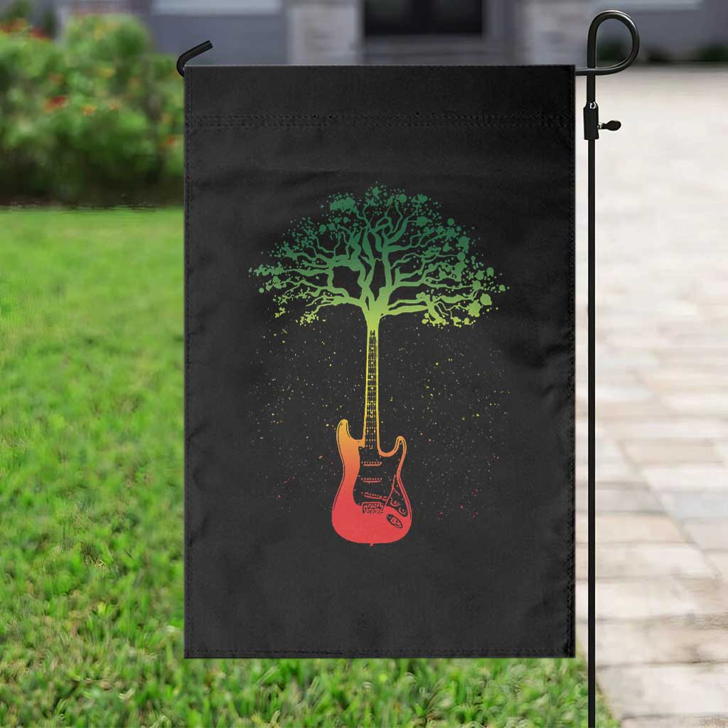 Reggae Music Guitar Rastafarian Roots Rasta Jamaican Garden Flag - Wonder Print Shop