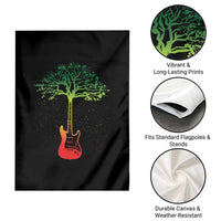 Reggae Music Guitar Rastafarian Roots Rasta Jamaican Garden Flag - Wonder Print Shop