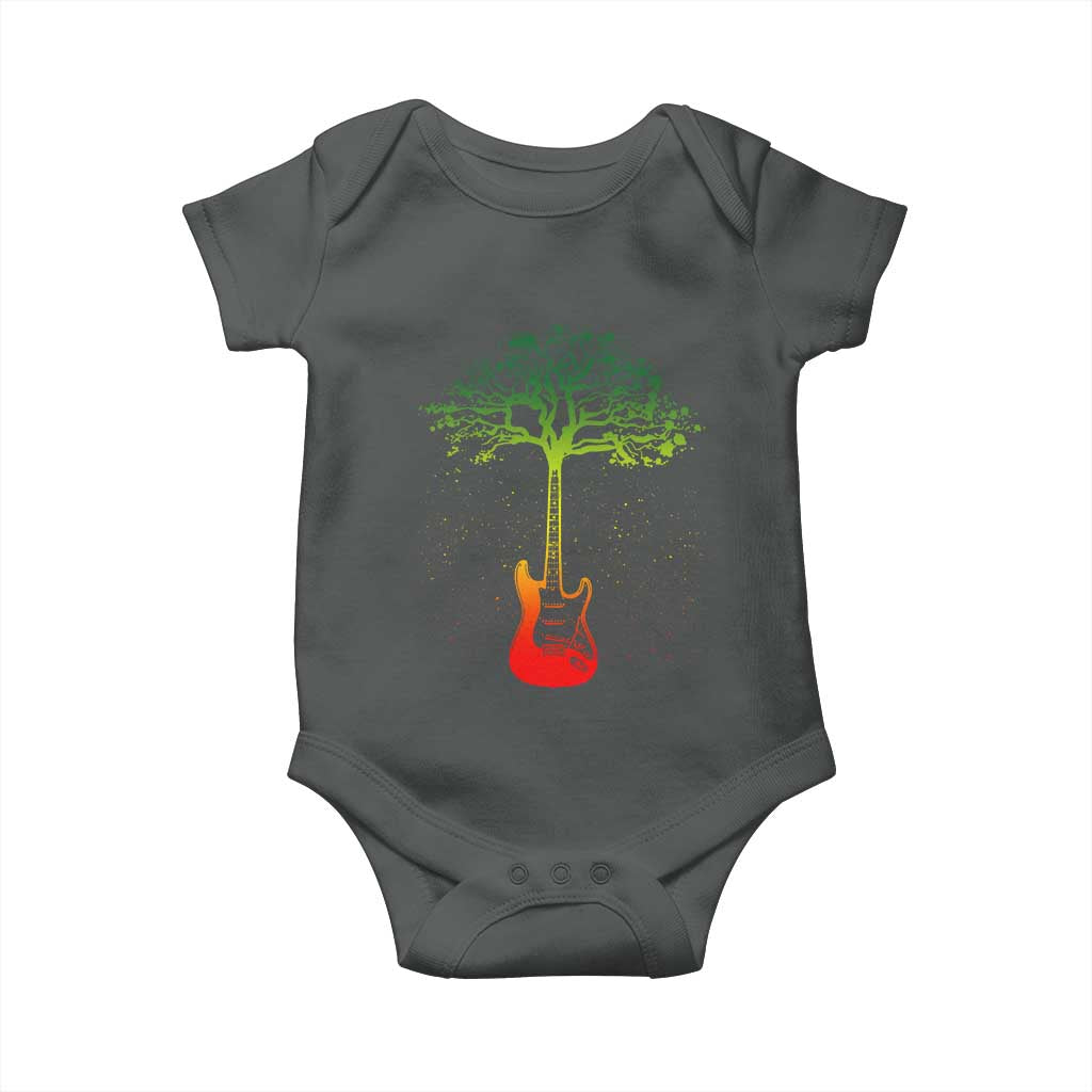 Reggae Music Guitar Rastafarian Roots Rasta Jamaican Baby Onesie - Wonder Print Shop
