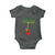 Reggae Music Guitar Rastafarian Roots Rasta Jamaican Baby Onesie - Wonder Print Shop