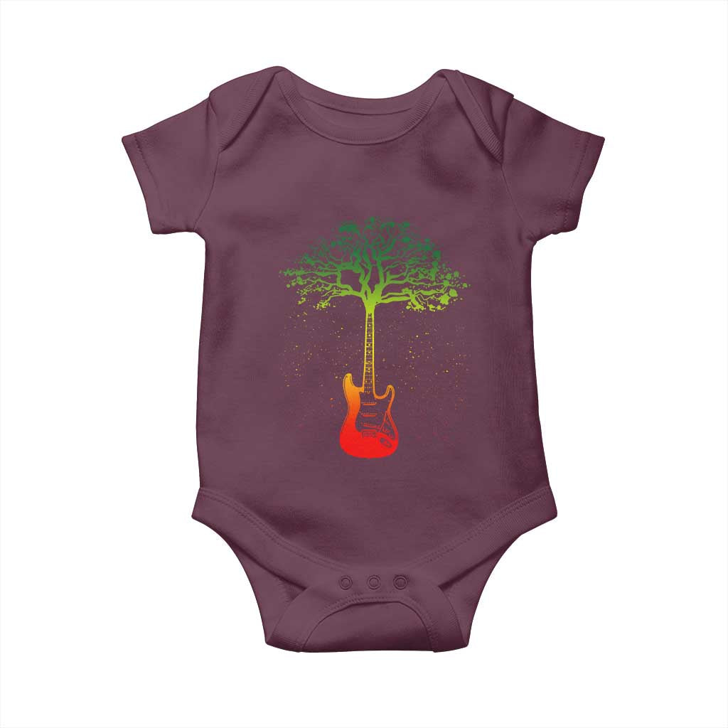 Reggae Music Guitar Rastafarian Roots Rasta Jamaican Baby Onesie - Wonder Print Shop