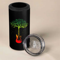 Reggae Music Guitar Rastafarian Roots Rasta Jamaican 4 in 1 Can Cooler Tumbler - Wonder Print Shop