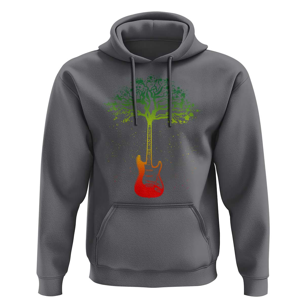 Reggae Music Guitar Rastafarian Roots Rasta Jamaican Hoodie - Wonder Print Shop