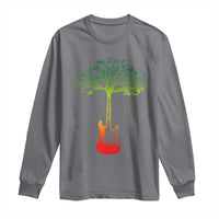 Reggae Music Guitar Rastafarian Roots Rasta Jamaican Long Sleeve Shirt - Wonder Print Shop