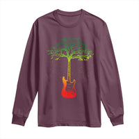 Reggae Music Guitar Rastafarian Roots Rasta Jamaican Long Sleeve Shirt - Wonder Print Shop