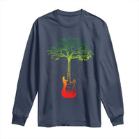 Reggae Music Guitar Rastafarian Roots Rasta Jamaican Long Sleeve Shirt - Wonder Print Shop