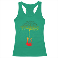 Reggae Music Guitar Rastafarian Roots Rasta Jamaican Racerback Tank Top - Wonder Print Shop