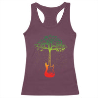 Reggae Music Guitar Rastafarian Roots Rasta Jamaican Racerback Tank Top - Wonder Print Shop