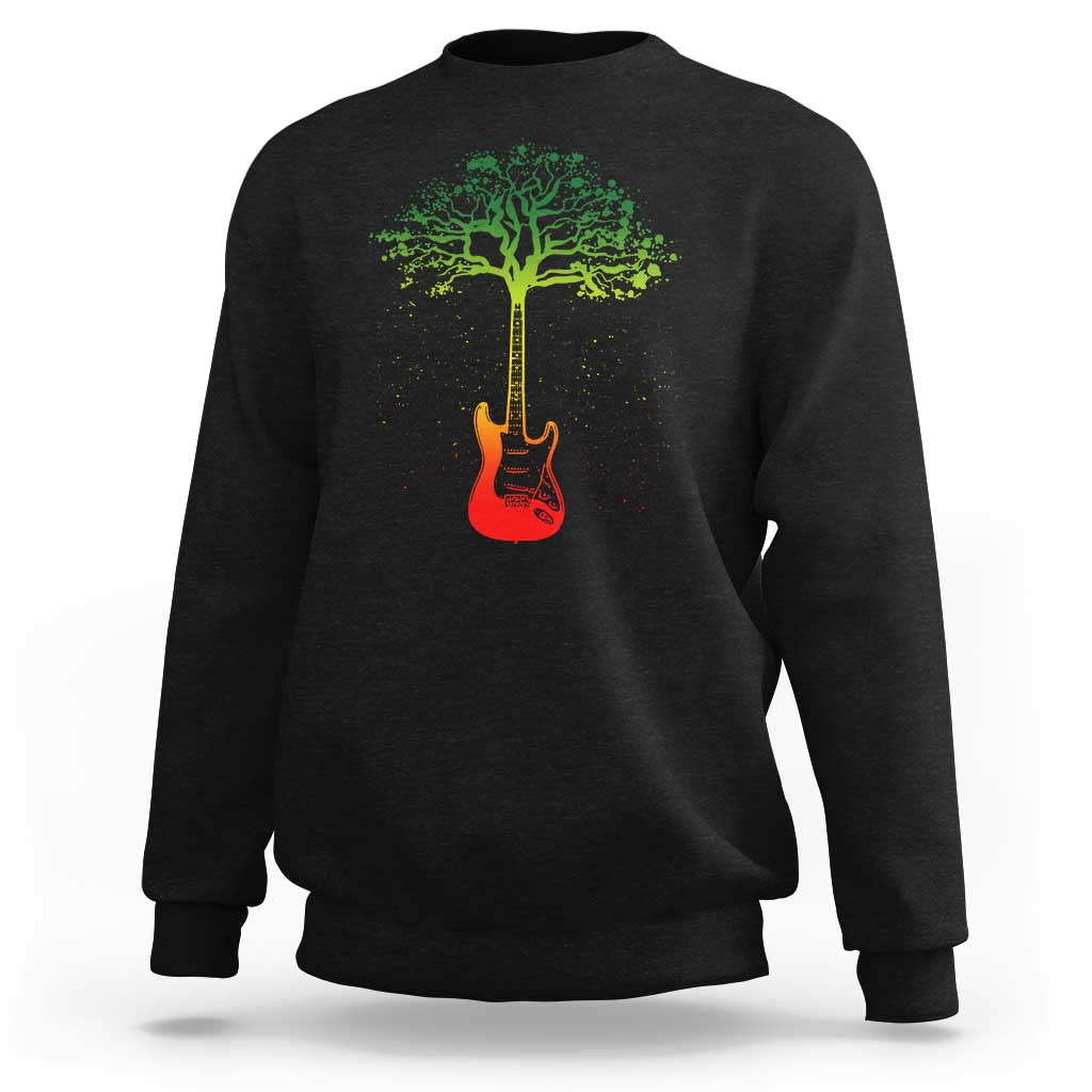 Reggae Music Guitar Rastafarian Roots Rasta Jamaican Sweatshirt - Wonder Print Shop