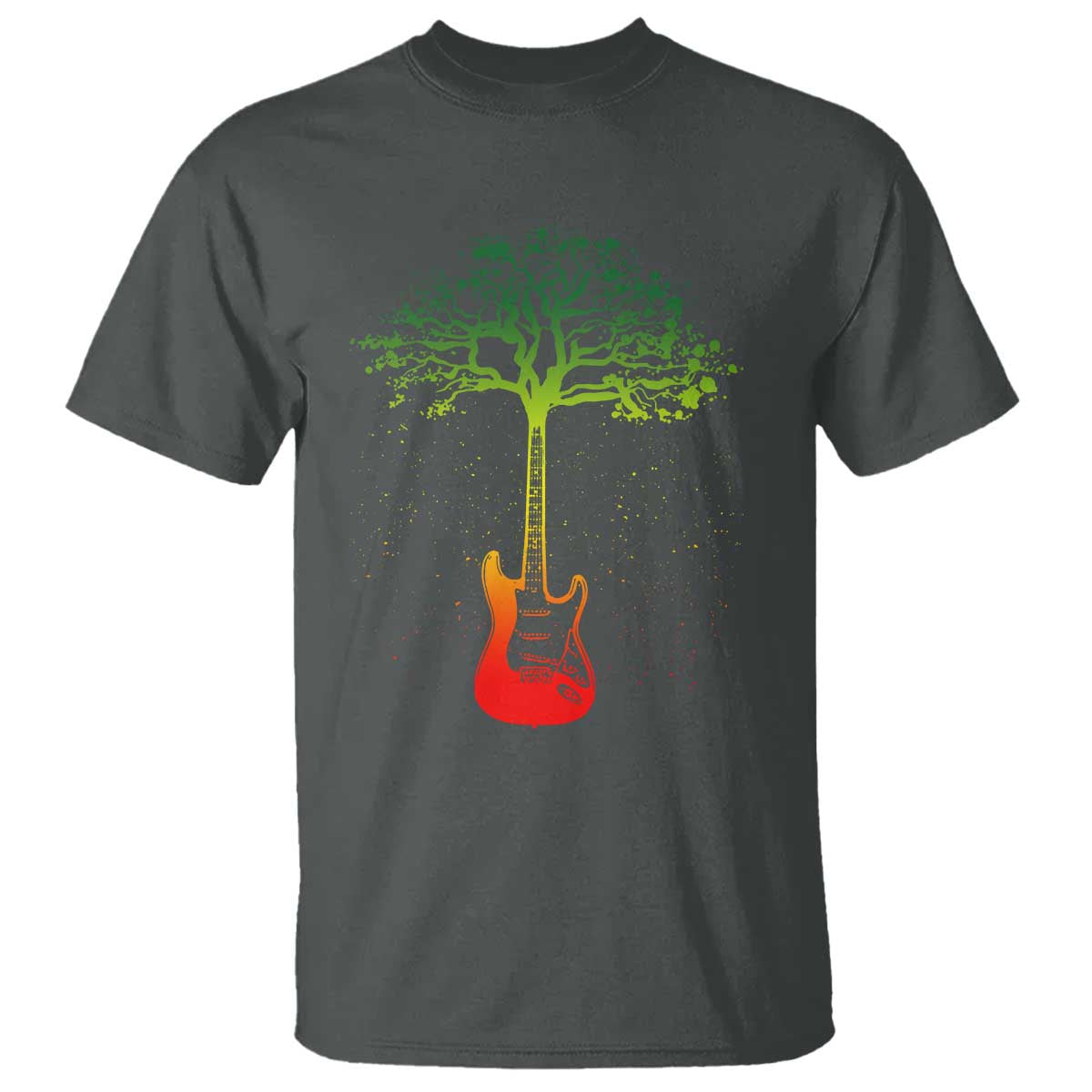 Reggae Music Guitar Rastafarian Roots Rasta Jamaican T Shirt - Wonder Print Shop