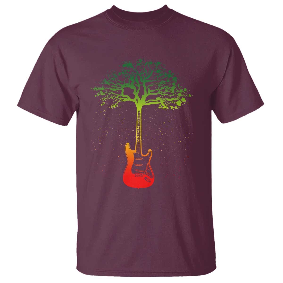 Reggae Music Guitar Rastafarian Roots Rasta Jamaican T Shirt - Wonder Print Shop