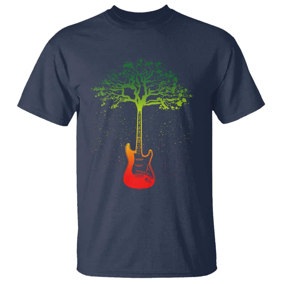 Reggae Music Guitar Rastafarian Roots Rasta Jamaican T Shirt - Wonder Print Shop