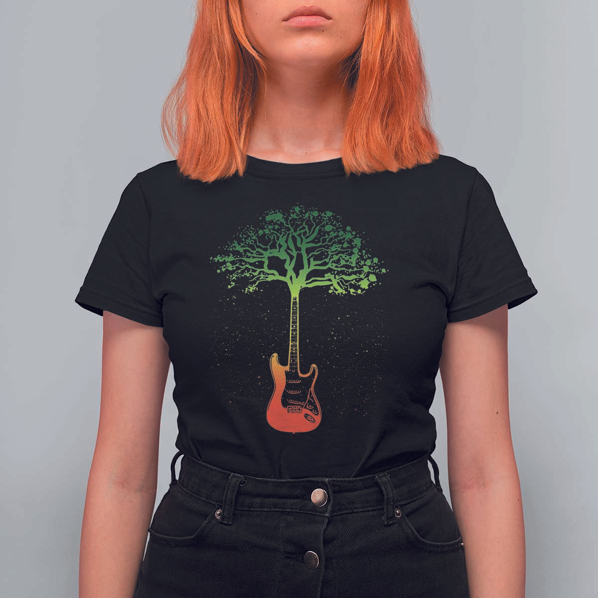 Reggae Music Guitar Rastafarian Roots Rasta Jamaican T Shirt For Women - Wonder Print Shop