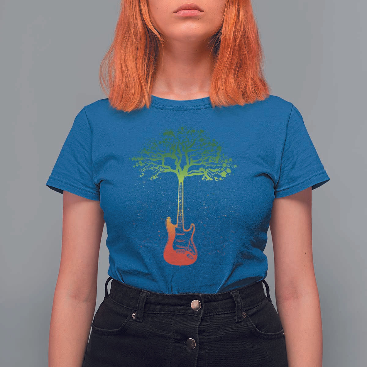 Reggae Music Guitar Rastafarian Roots Rasta Jamaican T Shirt For Women - Wonder Print Shop