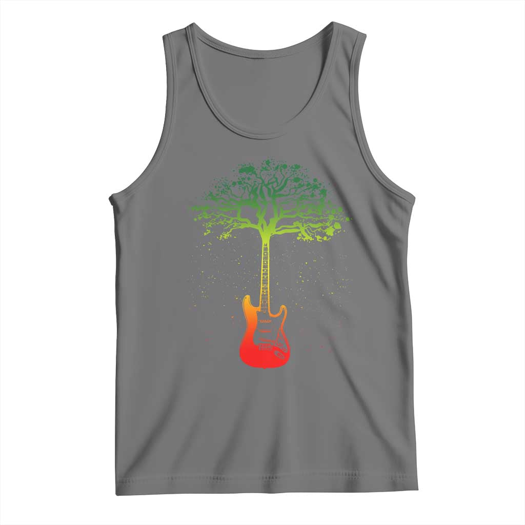 Reggae Music Guitar Rastafarian Roots Rasta Jamaican Tank Top - Wonder Print Shop