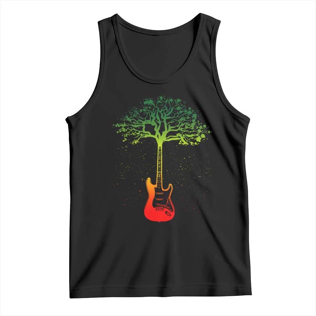 Reggae Music Guitar Rastafarian Roots Rasta Jamaican Tank Top - Wonder Print Shop
