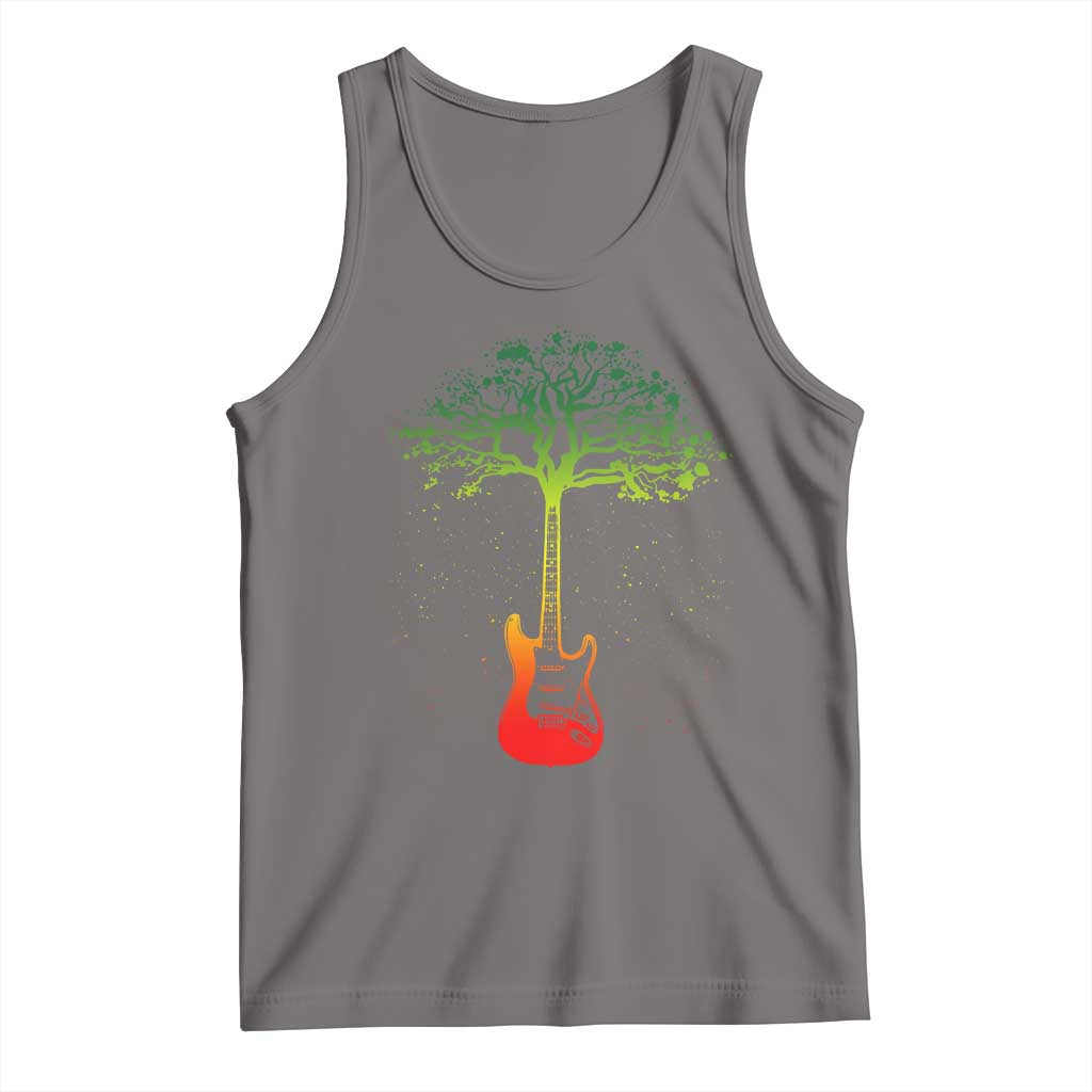 Reggae Music Guitar Rastafarian Roots Rasta Jamaican Tank Top - Wonder Print Shop