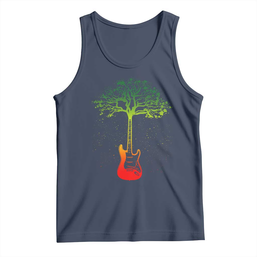 Reggae Music Guitar Rastafarian Roots Rasta Jamaican Tank Top - Wonder Print Shop