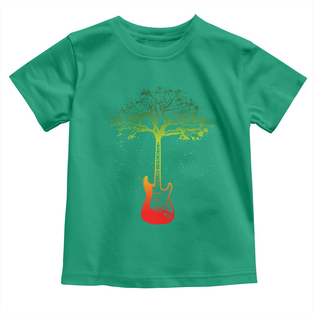 Reggae Music Guitar Rastafarian Roots Rasta Jamaican Toddler T Shirt - Wonder Print Shop