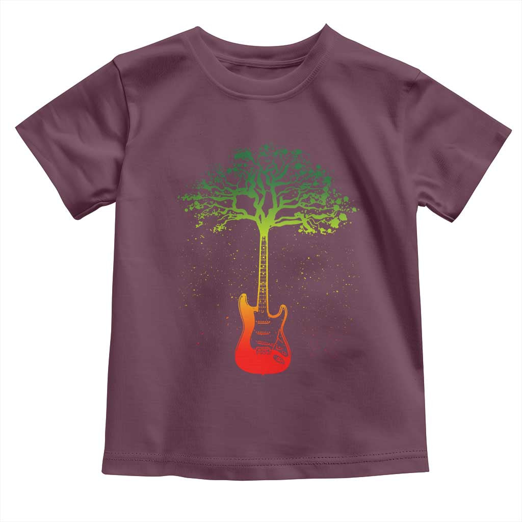 Reggae Music Guitar Rastafarian Roots Rasta Jamaican Toddler T Shirt - Wonder Print Shop