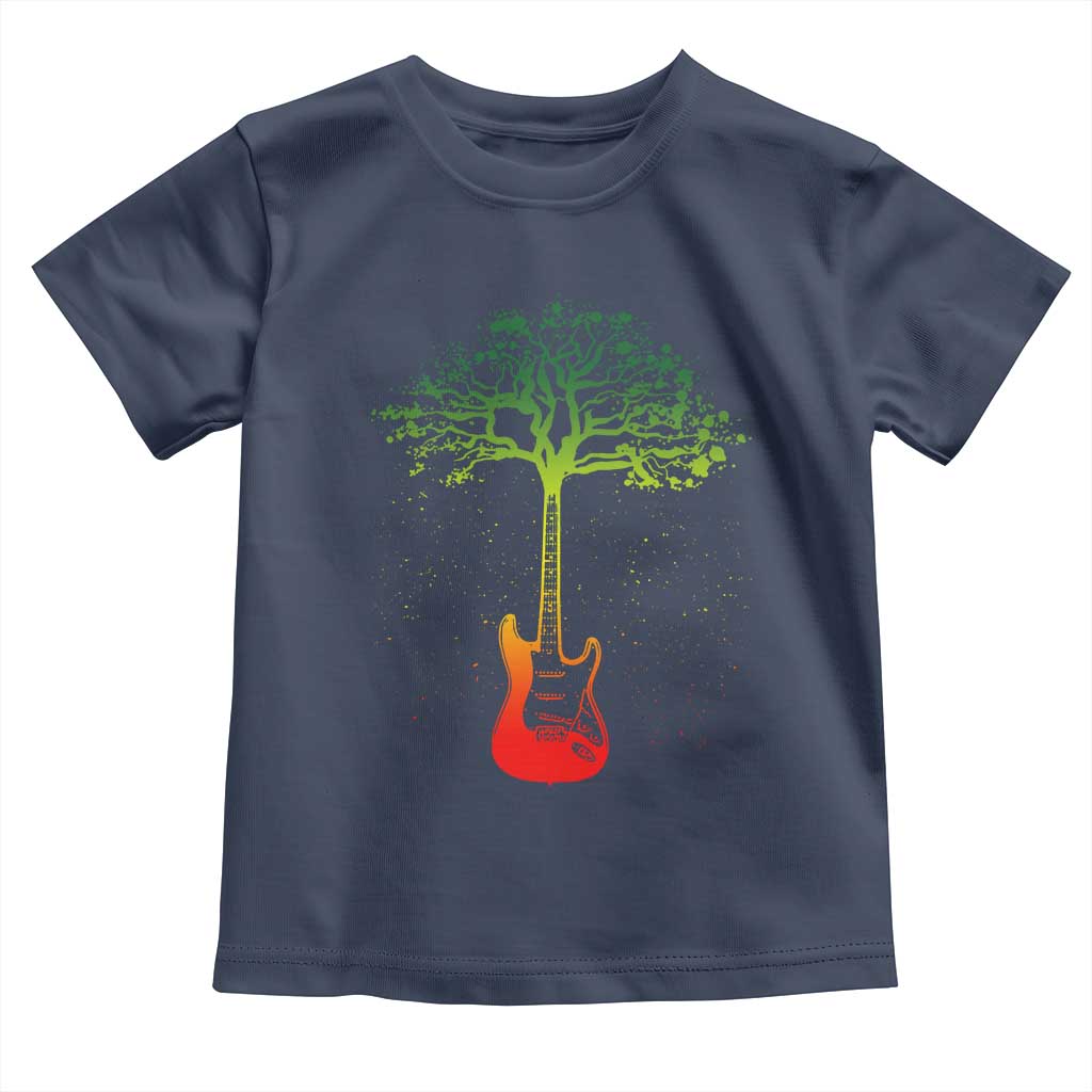 Reggae Music Guitar Rastafarian Roots Rasta Jamaican Toddler T Shirt - Wonder Print Shop