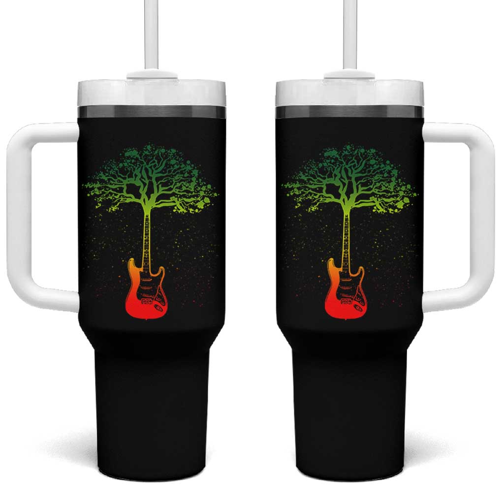 Reggae Music Guitar Rastafarian Roots Rasta Jamaican Tumbler With Handle - Wonder Print Shop