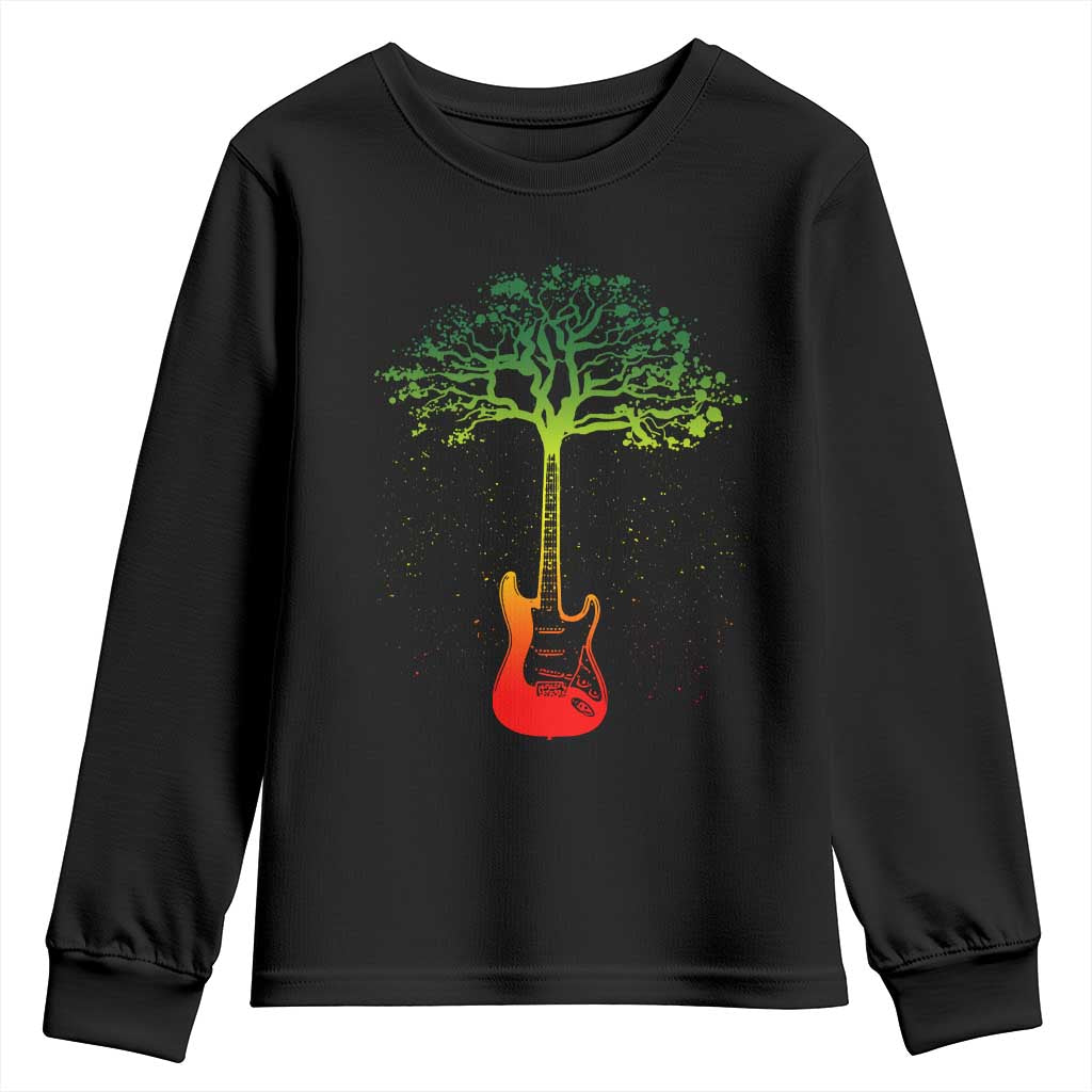 Reggae Music Guitar Rastafarian Roots Rasta Jamaican Youth Sweatshirt - Wonder Print Shop