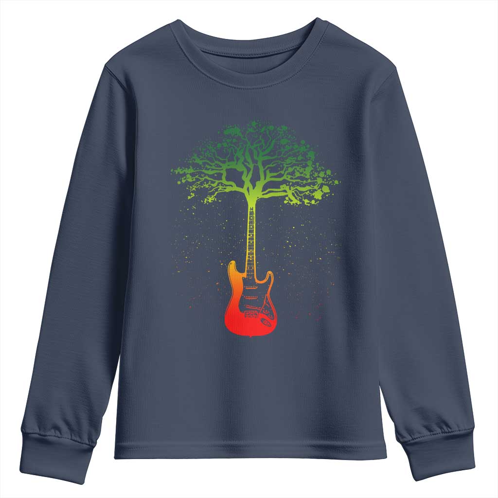 Reggae Music Guitar Rastafarian Roots Rasta Jamaican Youth Sweatshirt - Wonder Print Shop
