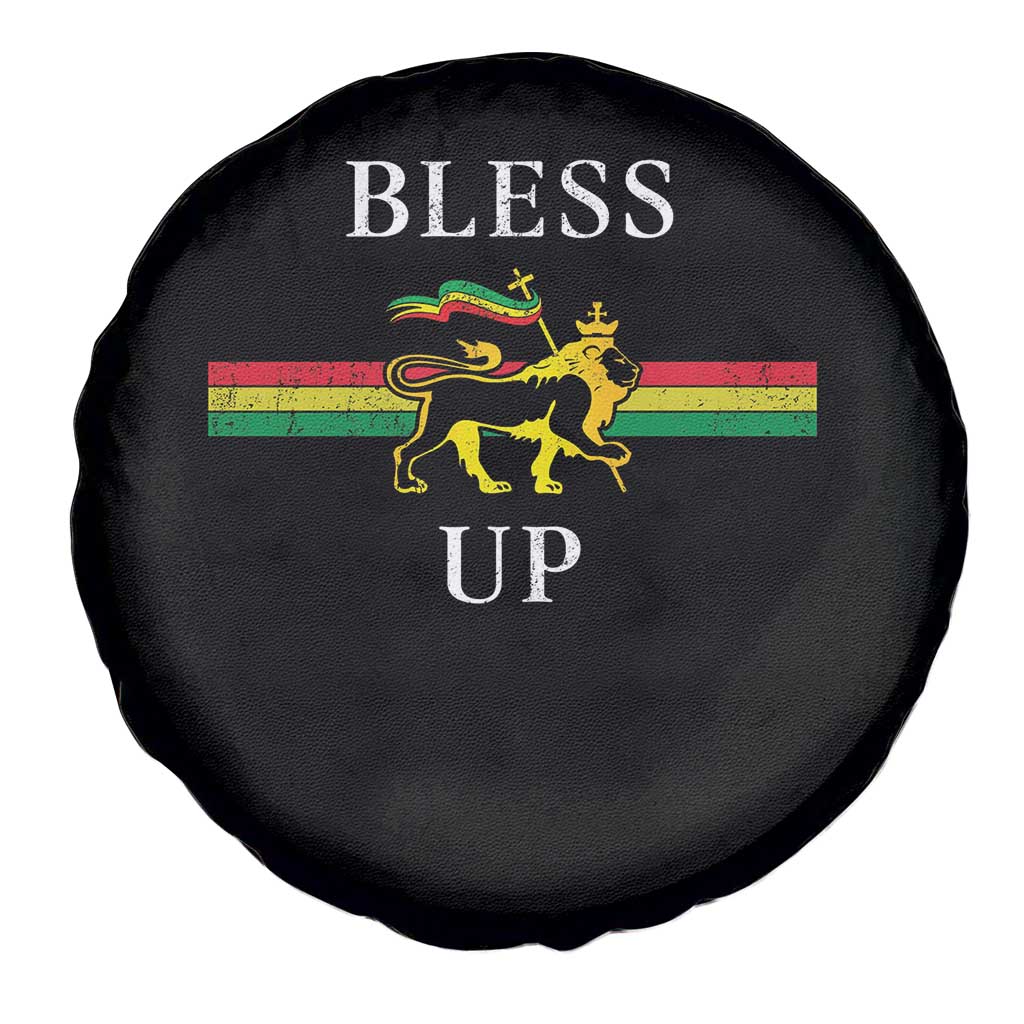 Bless Up Spare Tire Cover Rastafari Lion Of Judah Reggae Music - Wonder Print Shop