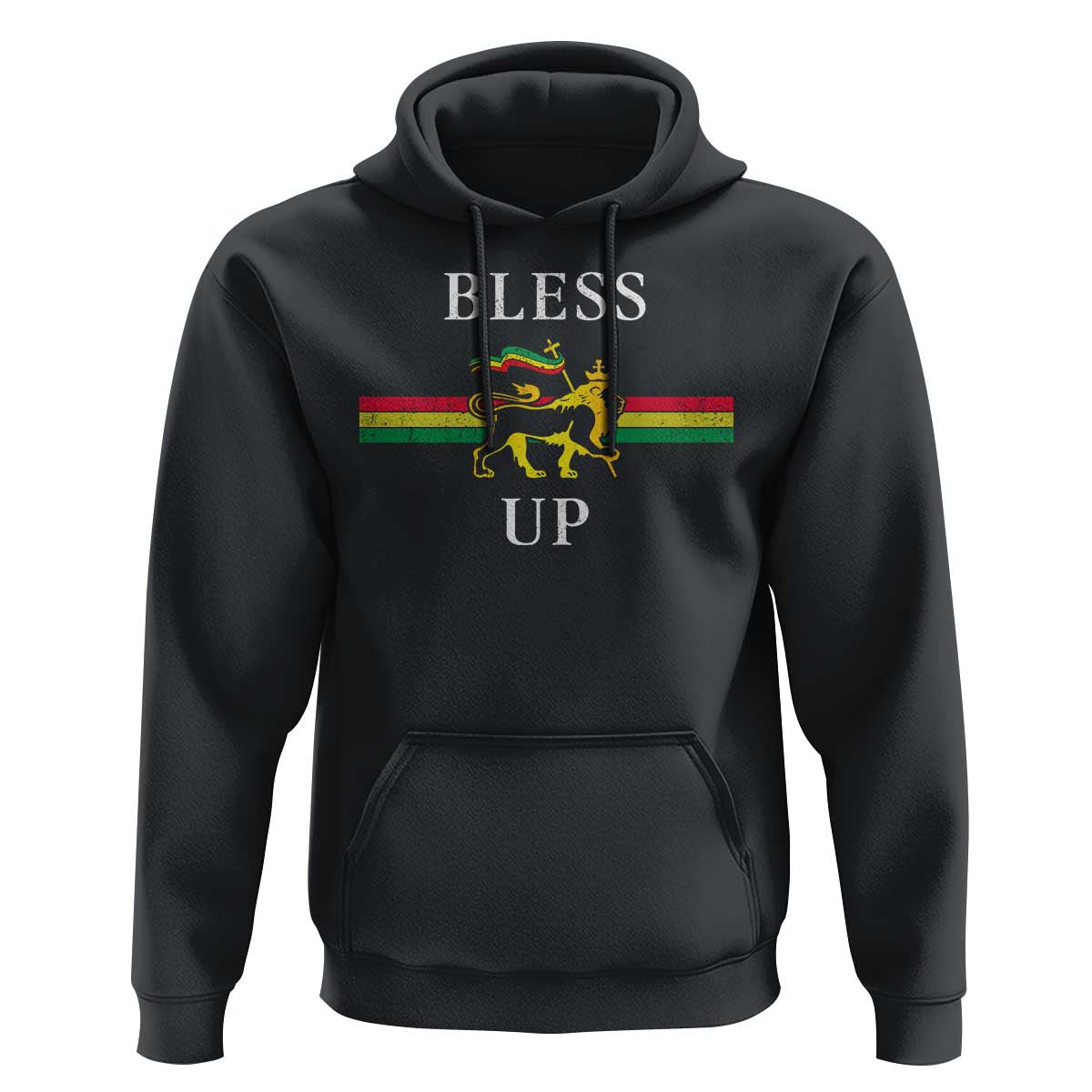 Bless Up Hoodie Rastafari Lion Of Judah Reggae Music - Wonder Print Shop