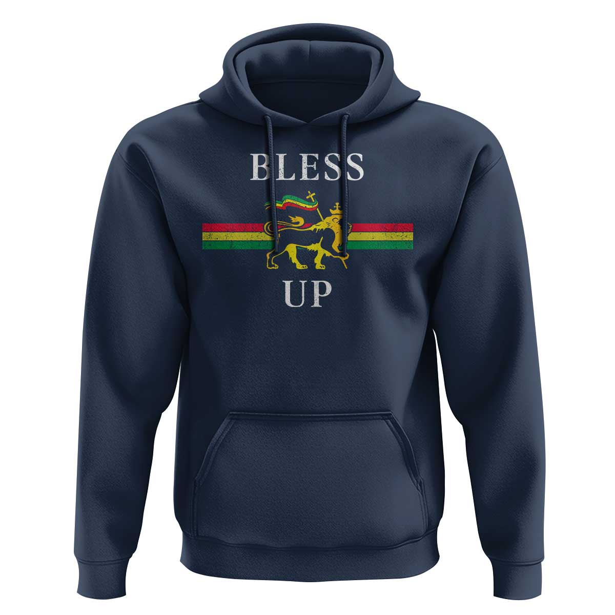 Bless Up Hoodie Rastafari Lion Of Judah Reggae Music - Wonder Print Shop
