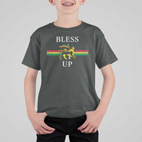 Bless Up T Shirt For Kid Rastafari Lion Of Judah Reggae Music - Wonder Print Shop