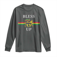 Bless Up Long Sleeve Shirt Rastafari Lion Of Judah Reggae Music - Wonder Print Shop